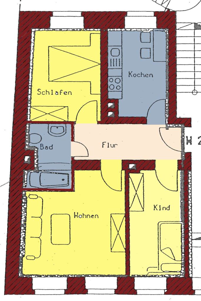 Plauen - günstige Familienwohnung, Nähe Straßenbahn, Diska, Grundschule Kuntzehöhe